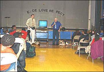 Mike talking to the students about Viper