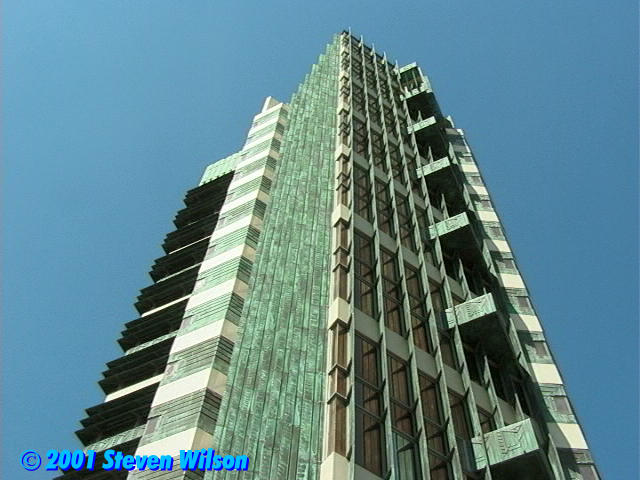 looking up at the Price Tower
