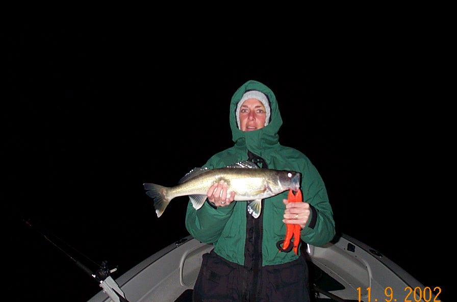 Our first night walleye this year. Hope they get bigger!