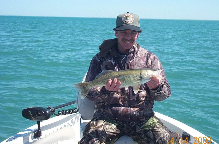 Perry Heath with a reef top walleye