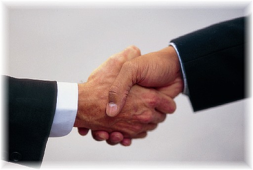 Give Your Business Card with an E-Handshake