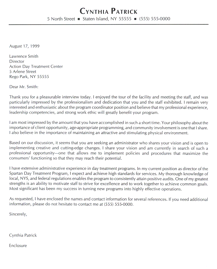 follow up interview letter