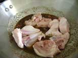 Half cooked chicken