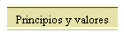 Principios y valores