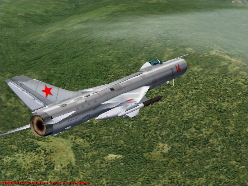 Sukhoi Su-11 with aa-1 'Alkali' missile payload