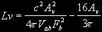 Lv = ((c*c*Av*Av)/(4*pi*Vab*Fb*Fb)) - ((16*Av)/(3*pi))