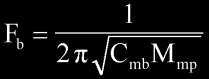Fb = 1 / (2*pi*sqrt(Cmb*Mmp))
