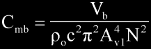 Cmb = Vb / (po*c*c*pi*pi*Av1*Av1*Av1*Av1*N*N)