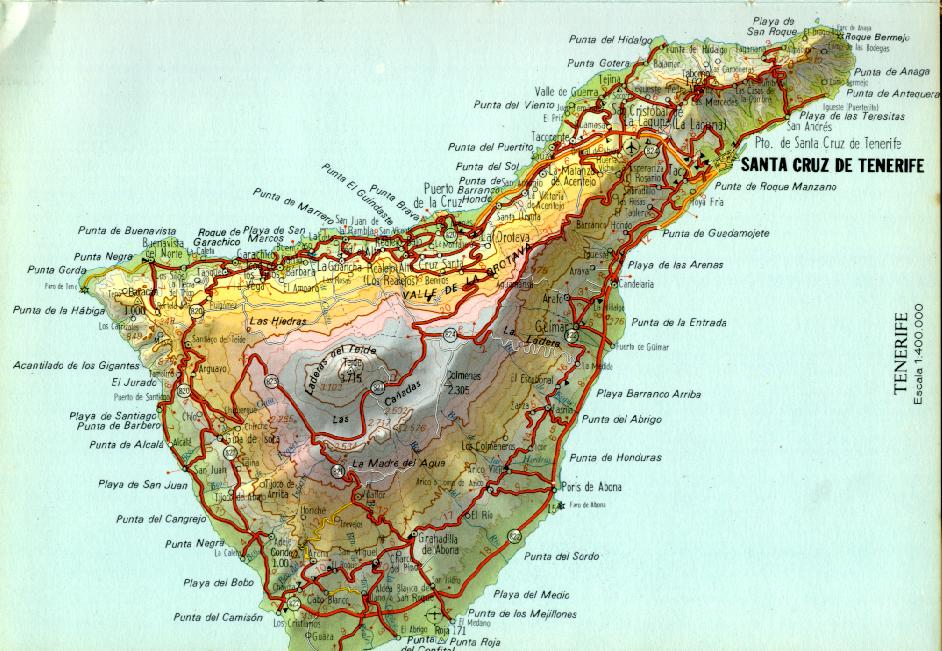 Mapa de barrancos de tenerife
