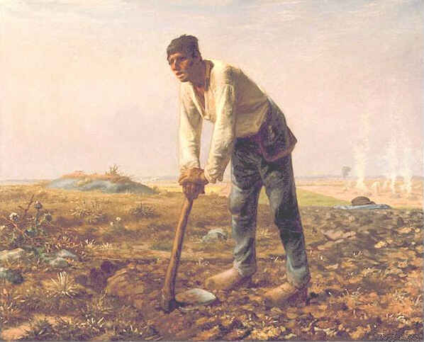 Homme &agrave; la houe