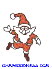 Santa dances with joy
