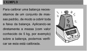 Calibra&ccedil;&atilde;o de uma balan&ccedil;a