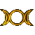 Image of relvolving-triple-moon-gold.gif