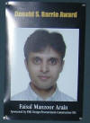 Award Poster at PMI GLobal Congress 2005 North America