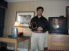Faisal in his room at Sheraton Toronto, Canada