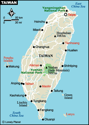 Map of Taiwan