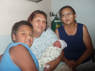 Jacob, Krista, Colene and baby Rayonald