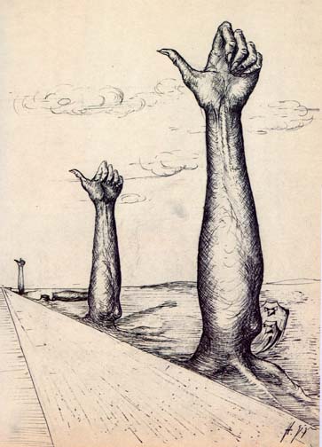 H.R. Giger trabajo en pluma y tinta. Sin t�tulo. Ir a www.giger.com