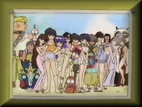 Images of several different types of anime