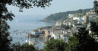 Looking down on Fowey and the Town Quay from the Hall Walk
