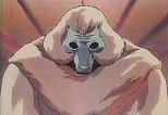 He's evil. And wears baboon skin. Doesn't get more evil than white baboons.