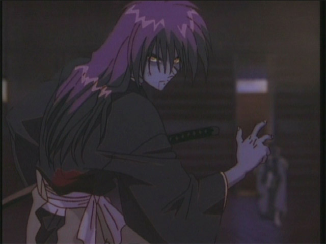 You don't see Kenshin with his hair down too much.