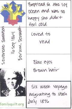 Ancestor/Genogram Card