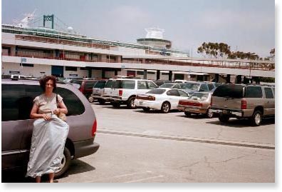 Cindy @ Port of Los Angeles ready to board the Monarch of the Seas