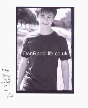 This is not only Dan's latest picture, but the picture you'll recieve if you write to him (without the message on it)!