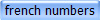 french numbers