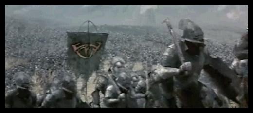 Notice the banner of Sauron!
