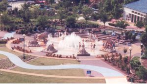 Play fountain at Coolidge Park.