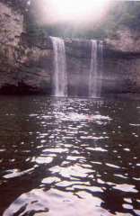 Swimming at the bottom of the lake