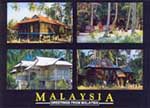 Rural Malaysia 'Kampung' Houses Cluster Together To Form Villages