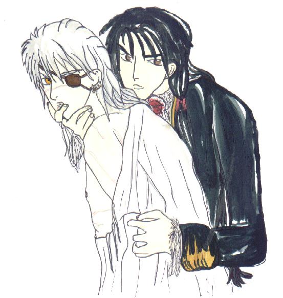 Brad and Farf as vampires