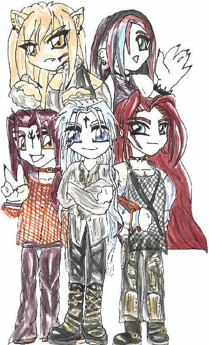 A group of my charries in chibi form