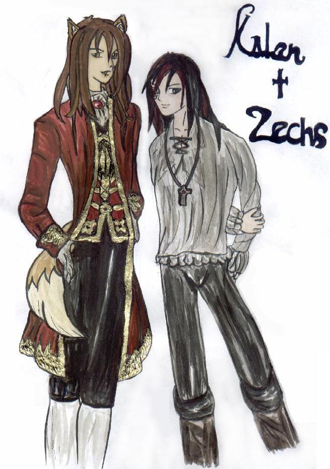 Kalen and Zechs in their wedding attire
