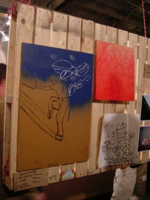 Pigs in Space, Crowd, and untitled drawing
