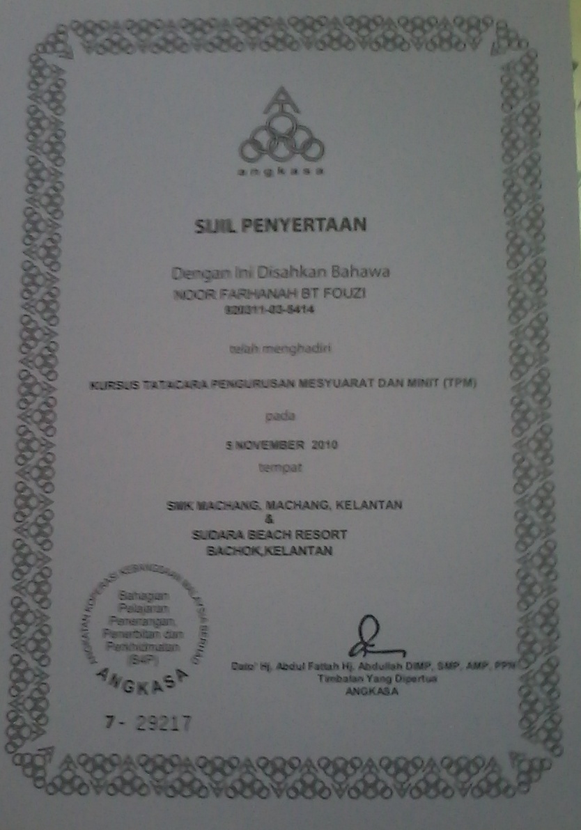 Kursus Minit Mesyuarat