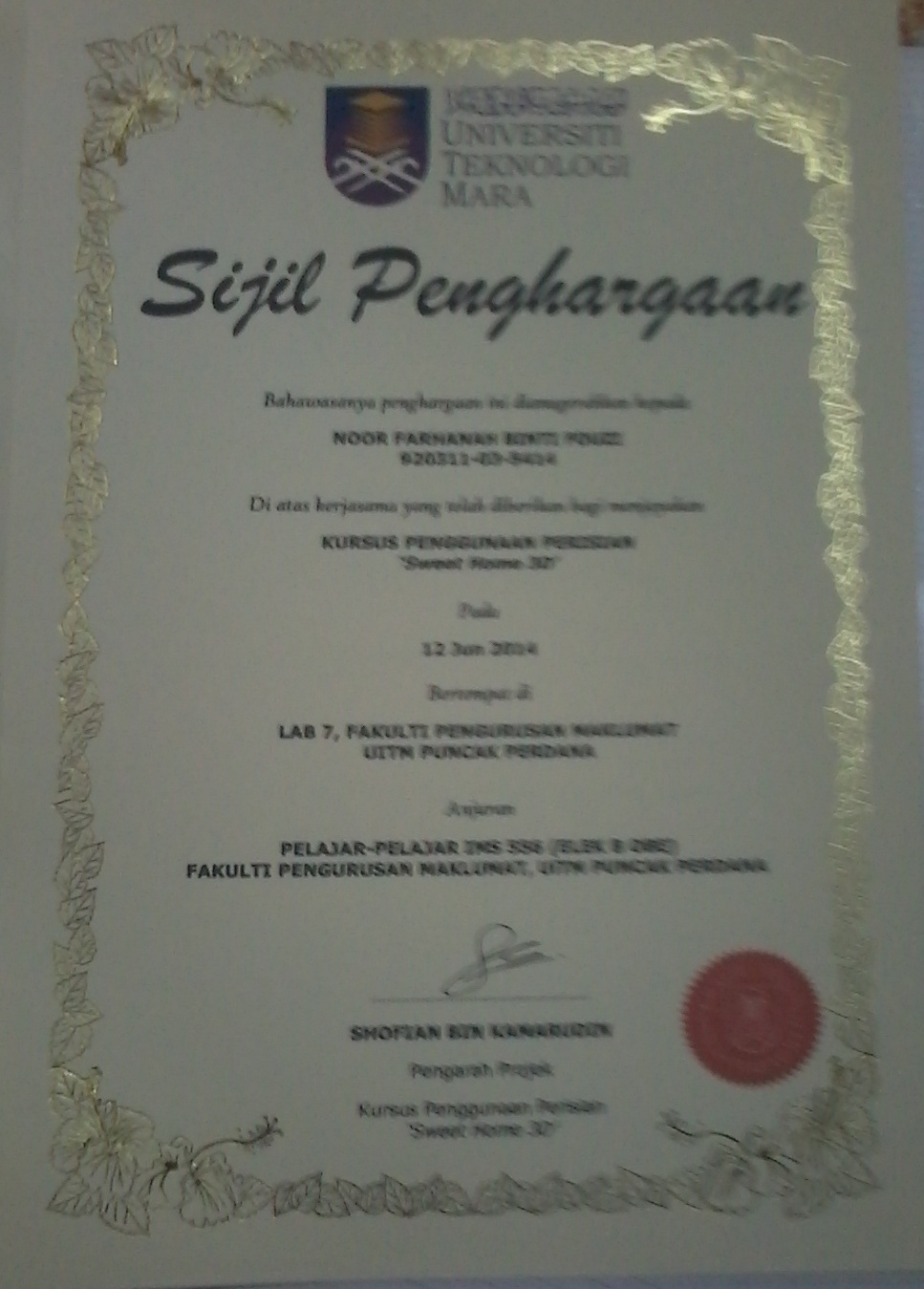 Kursus Penggunaan Perisian