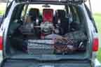 Loading it into the Blazer