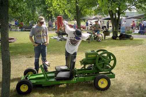 Jack's Old Farm Stationary Engines and John Deere Go Cart