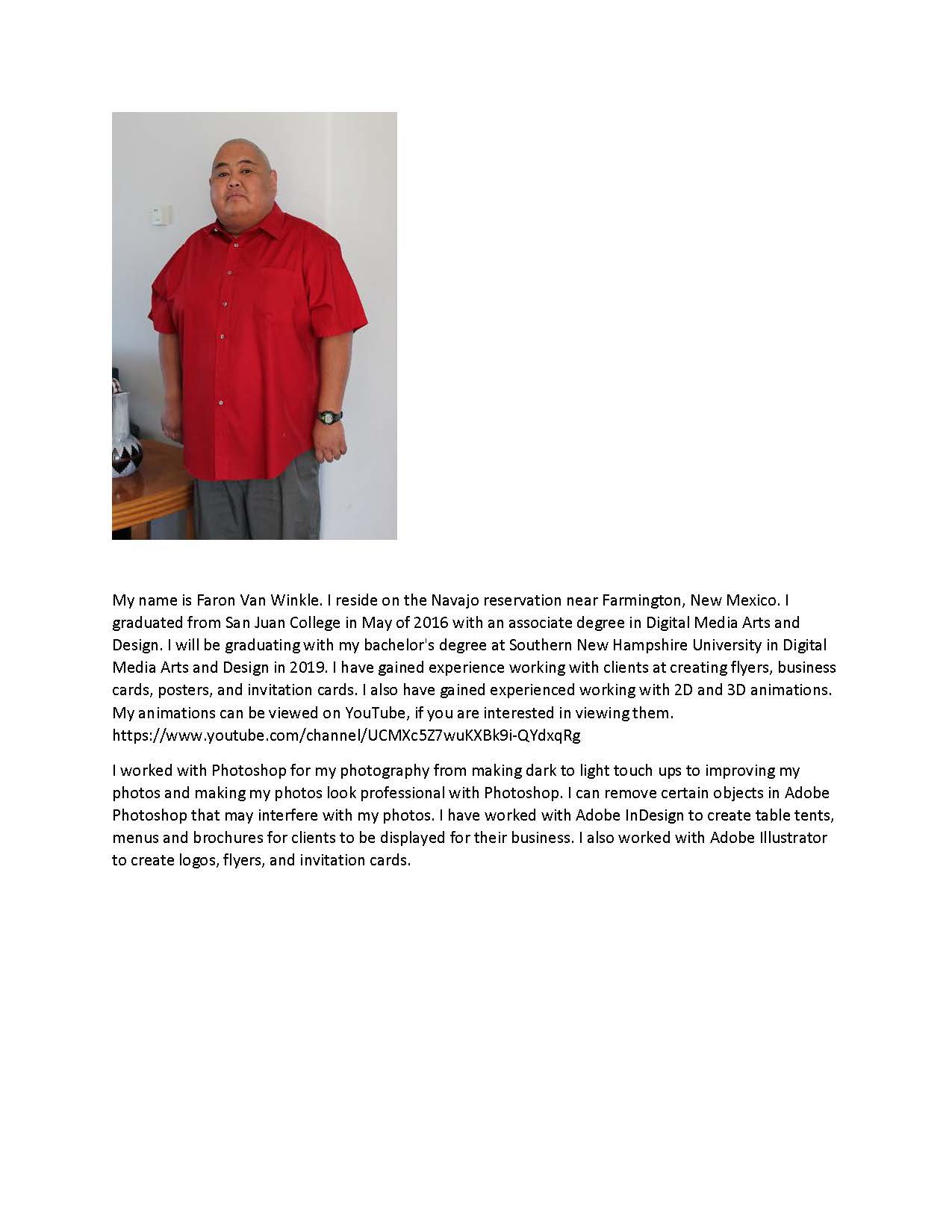 Faron Van Winkle Resume