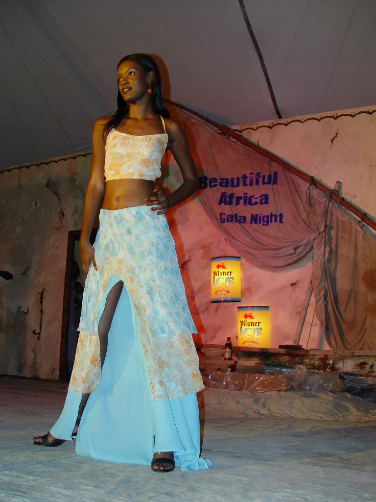MISS UGANDA 2003 Aysha Salma Nassanaga wearing A Mustafa Hassanali original ,Exclusive, creation!  