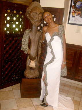 An elegant Mustafa Hassanali creation, Exclusive  evening gown    