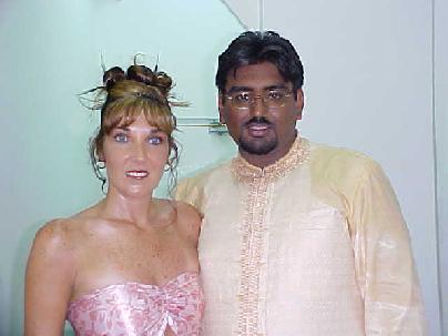 Designer Mustafa Hassanali pictured with RSA model Poula Pretorious