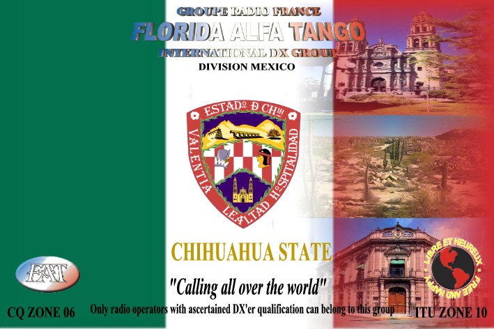 Muestra qsl 10FAT/CHIH front