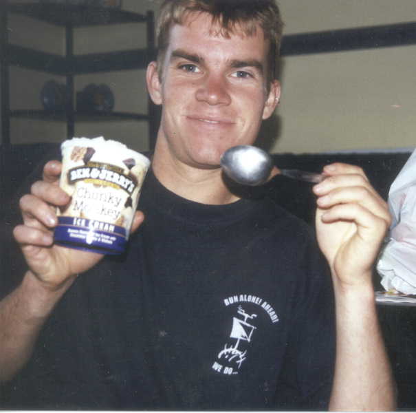 Eating Ben & Jerry's, London