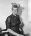 Lucille Ball after having her putty noise put on.