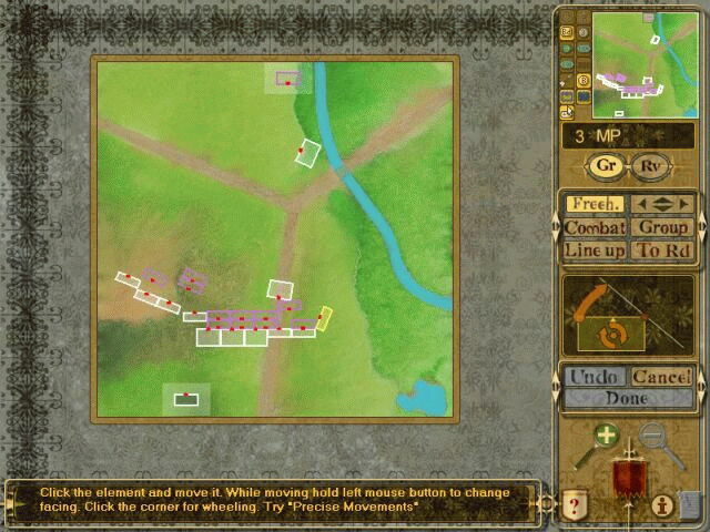 Clicking the zoom-out button gives you an overview of the battle.